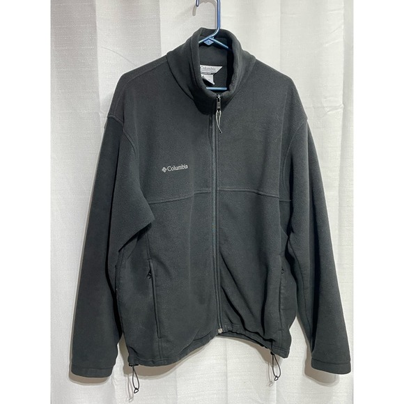 Columbia Fleece Full Zip Mens Sweatshirt/Jacket Black XL - Picture 2 of 5